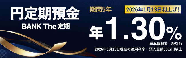 あおぞら銀行の定期預金キャンペーン