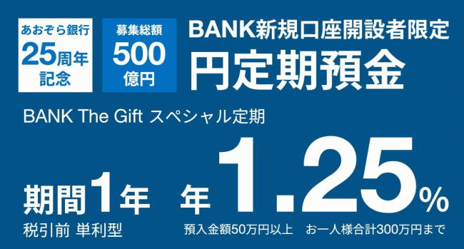 新規口座開設者限定定期預金