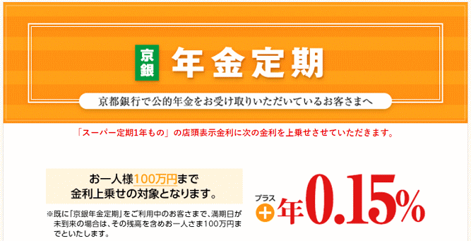 京都銀行の年金定期